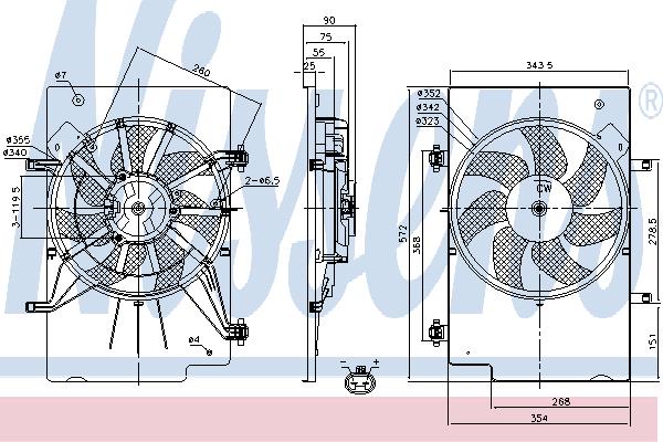 Nissens 85768 Hub, engine cooling fan wheel 85768: Buy near me in Poland at 2407.PL - Good price!