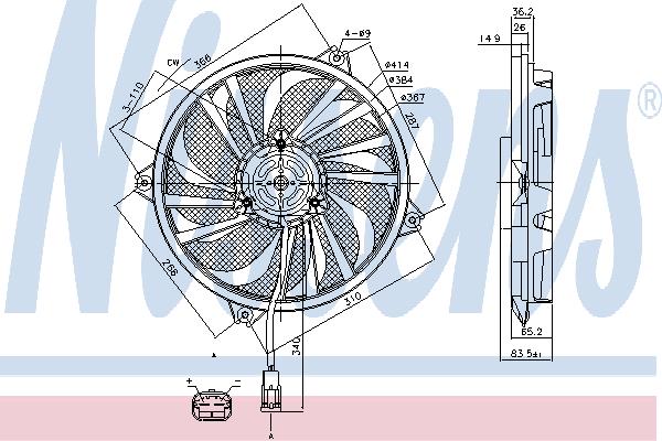 Nissens 85789 Hub, engine cooling fan wheel 85789: Buy near me at 2407.PL in Poland at an Affordable price!