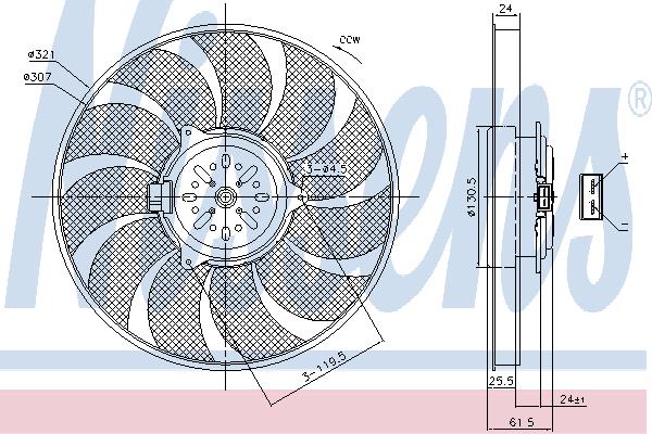 Nissens 85786 Hub, engine cooling fan wheel 85786: Buy near me in Poland at 2407.PL - Good price!