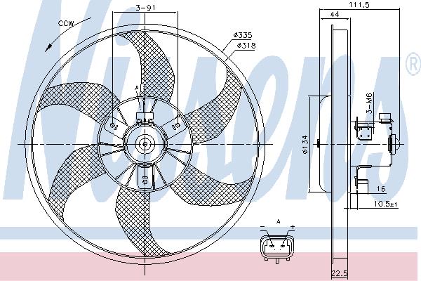 Nissens 85782 Hub, engine cooling fan wheel 85782: Buy near me in Poland at 2407.PL - Good price!