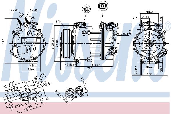 Nissens 890124 Компрессор 890124: Отличная цена - Купить в Польше на 2407.PL!