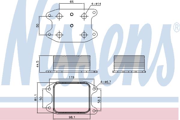 Nissens 90810 Oil cooler 90810: Buy near me in Poland at 2407.PL - Good price!