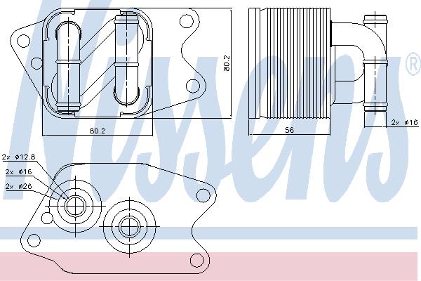 Nissens 90733 Oil cooler 90733: Buy near me in Poland at 2407.PL - Good price!
