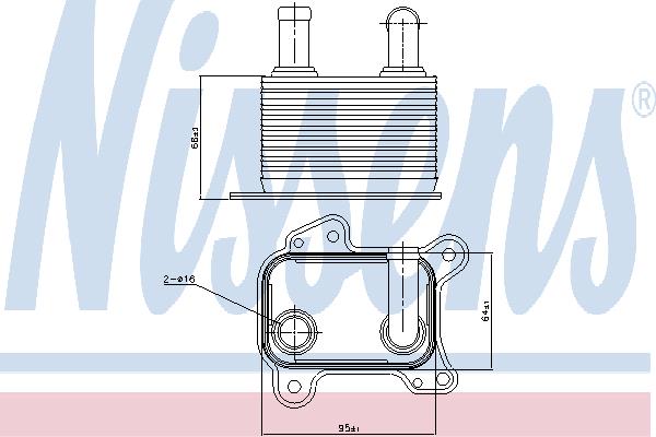 Nissens 90825 Oil cooler 90825: Buy near me at 2407.PL in Poland at an Affordable price!