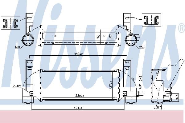 Nissens 96219 Chłodnica powietrza doładowującego (intercooler) 96219: Dobra cena w Polsce na 2407.PL - Kup Teraz!