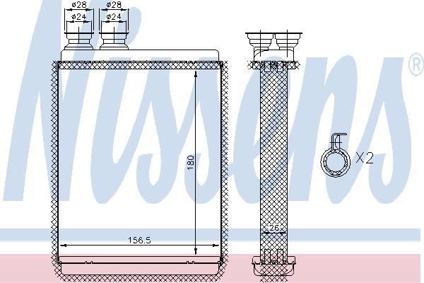 Nissens 72986 Heat exchanger, interior heating 72986: Buy near me in Poland at 2407.PL - Good price!