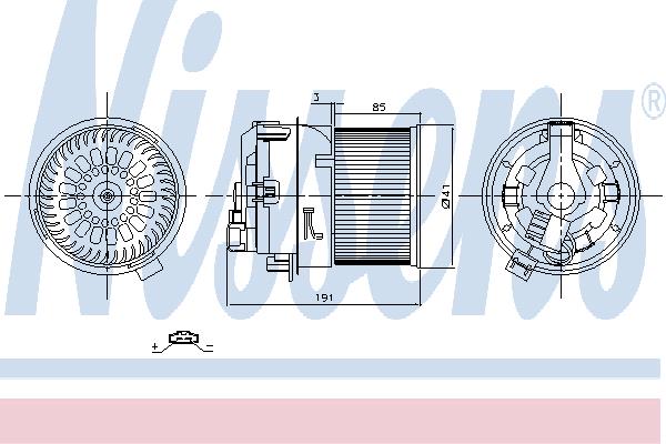 Nissens 87258 Fan assy - heater motor 87258: Buy near me in Poland at 2407.PL - Good price!