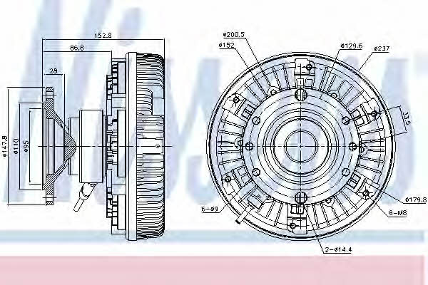 Nissens 86028 Fan clutch 86028: Buy near me in Poland at 2407.PL - Good price!