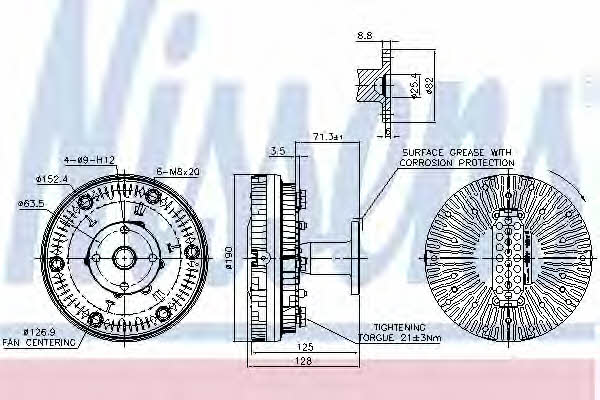 Nissens 86038 Fan clutch 86038: Buy near me in Poland at 2407.PL - Good price!