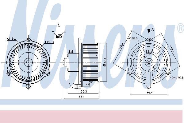 Nissens 87158 Fan assy - heater motor 87158: Buy near me in Poland at 2407.PL - Good price!