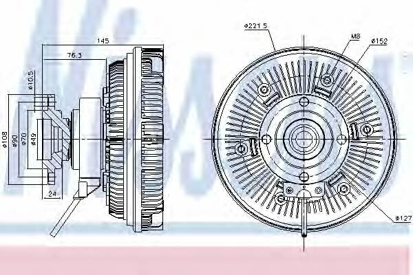 Nissens 86022 Fan clutch 86022: Buy near me in Poland at 2407.PL - Good price!