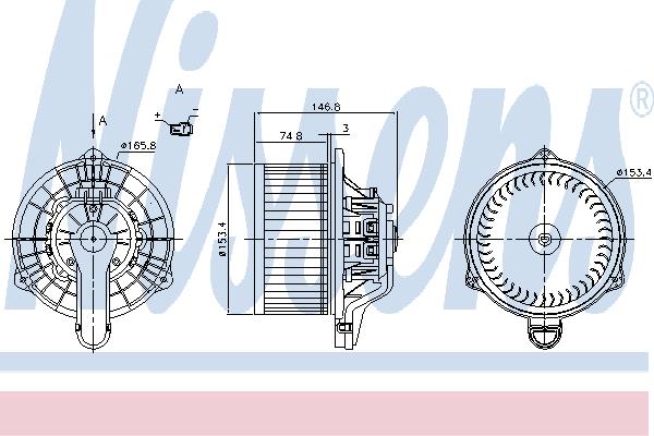 Nissens 87162 Fan assy - heater motor 87162: Buy near me in Poland at 2407.PL - Good price!