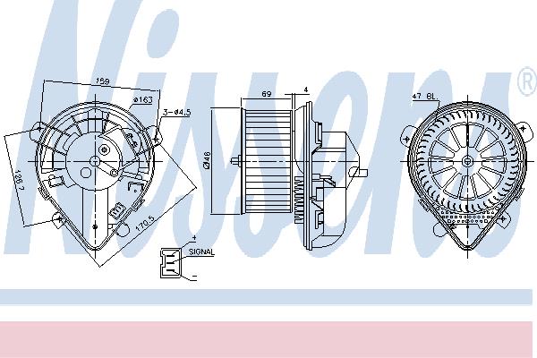 Nissens 87178 Fan assy - heater motor 87178: Buy near me in Poland at 2407.PL - Good price!