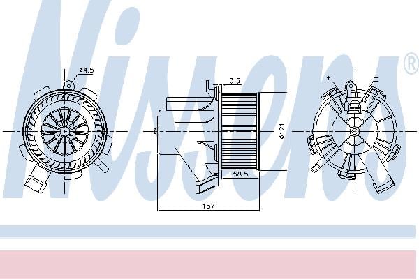 Nissens 87208 Fan assy - heater motor 87208: Buy near me at 2407.PL in Poland at an Affordable price!