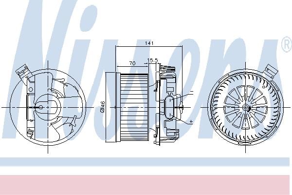 Nissens 87209 Fan assy - heater motor 87209: Buy near me in Poland at 2407.PL - Good price!