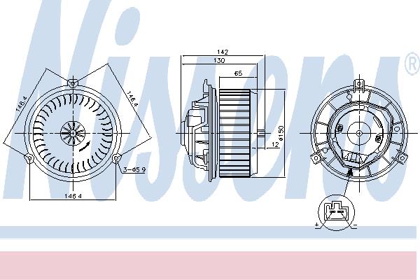 Nissens 87249 Fan assy - heater motor 87249: Buy near me in Poland at 2407.PL - Good price!