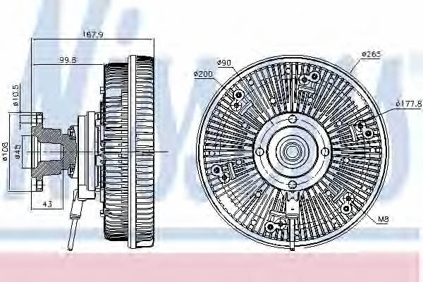 Nissens 86037 Fan clutch 86037: Buy near me in Poland at 2407.PL - Good price!