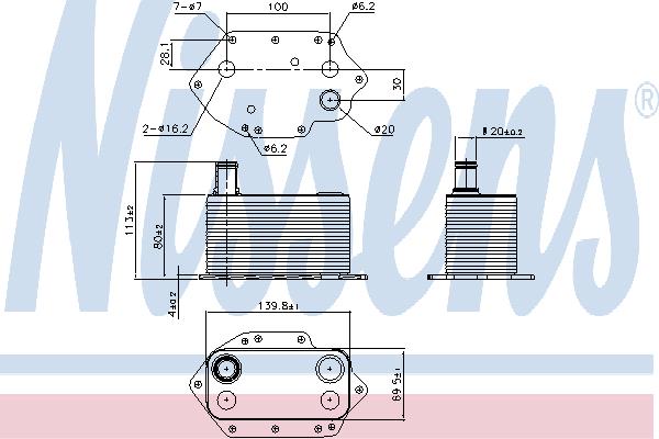 Nissens 90905 Oil cooler 90905: Buy near me at 2407.PL in Poland at an Affordable price!