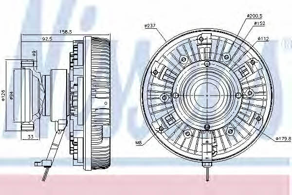 Nissens 86089 Муфта вентилятора 86089: Приваблива ціна - Купити у Польщі на 2407.PL!