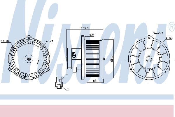 Nissens 87160 Fan assy - heater motor 87160: Buy near me at 2407.PL in Poland at an Affordable price!