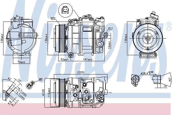 Nissens 890379 Compressor 890379: Buy near me in Poland at 2407.PL - Good price!