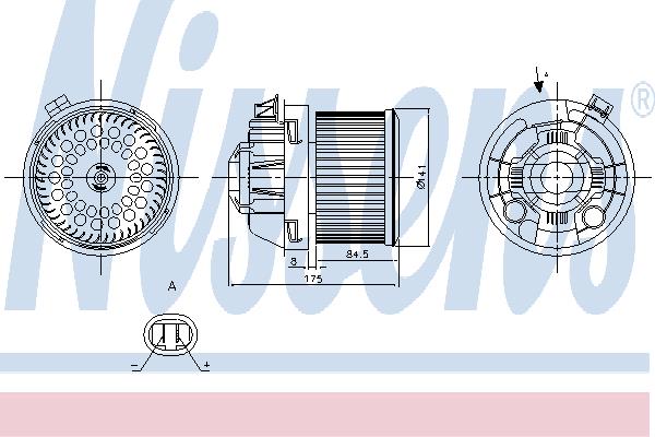 Nissens 87257 Fan assy - heater motor 87257: Buy near me in Poland at 2407.PL - Good price!