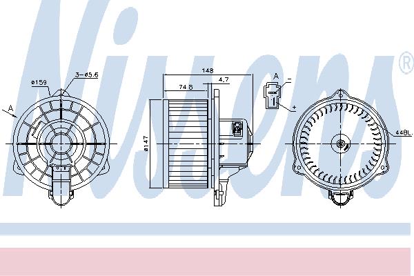 Nissens 87161 Fan assy - heater motor 87161: Buy near me at 2407.PL in Poland at an Affordable price!