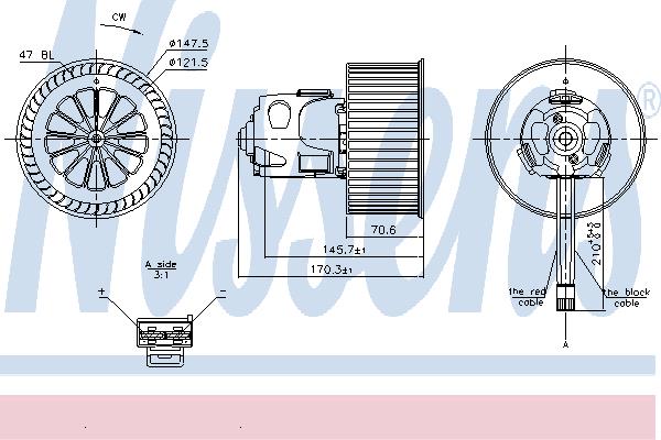 Nissens 87240 Fan assy - heater motor 87240: Buy near me in Poland at 2407.PL - Good price!