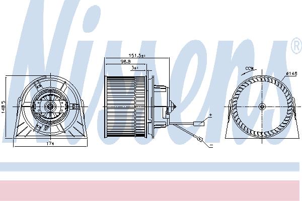 Nissens 87443 Fan assy - heater motor 87443: Buy near me in Poland at 2407.PL - Good price!