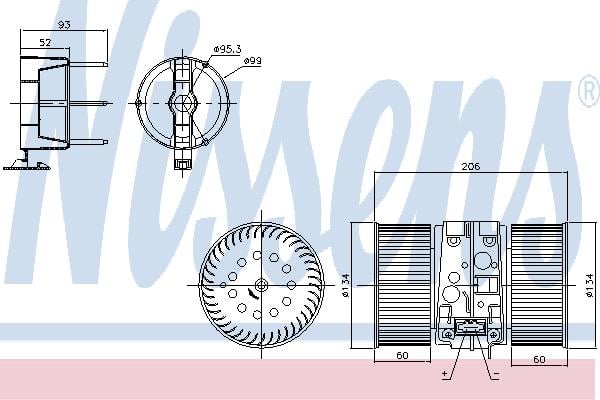 Nissens 87356 Fan assy - heater motor 87356: Buy near me in Poland at 2407.PL - Good price!