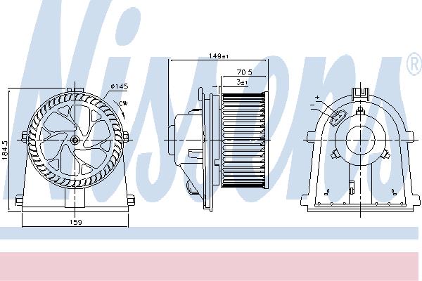 Nissens 87437 Fan assy - heater motor 87437: Buy near me in Poland at 2407.PL - Good price!