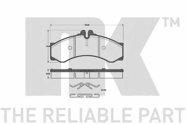 NK 223332 Brake Pad Set, disc brake 223332: Buy near me in Poland at 2407.PL - Good price!