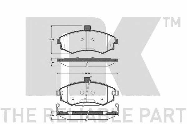 NK 223413 Brake Pad Set, disc brake 223413: Buy near me at 2407.PL in Poland at an Affordable price!