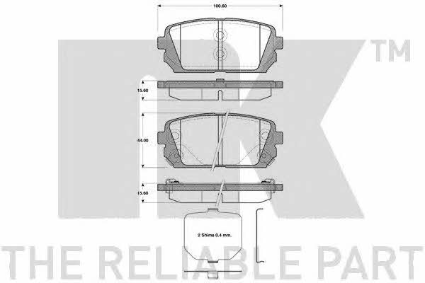 NK 223431 Гальмівні колодки, комплект 223431: Приваблива ціна - Купити у Польщі на 2407.PL!
