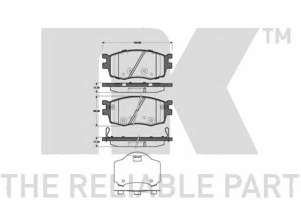 NK 223520 Гальмівні колодки, комплект 223520: Приваблива ціна - Купити у Польщі на 2407.PL!