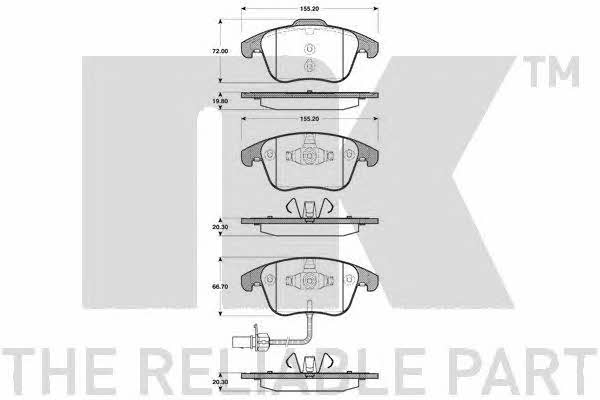 NK 224794 Brake Pad Set, disc brake 224794: Buy near me in Poland at 2407.PL - Good price!