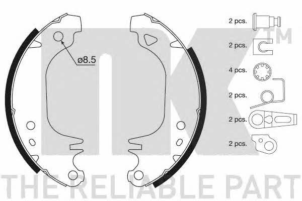 NK 2799372 Колодки гальмівні барабанні, комплект 2799372: Приваблива ціна - Купити у Польщі на 2407.PL!