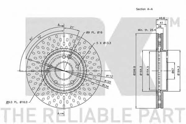 NK 313341 Front brake disc ventilated 313341: Buy near me at 2407.PL in Poland at an Affordable price!