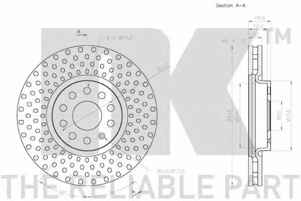 NK 3147146 Innenbelüftete Bremsscheibe vorne 3147146: Bestellen Sie in Polen zu einem guten Preis bei 2407.PL!