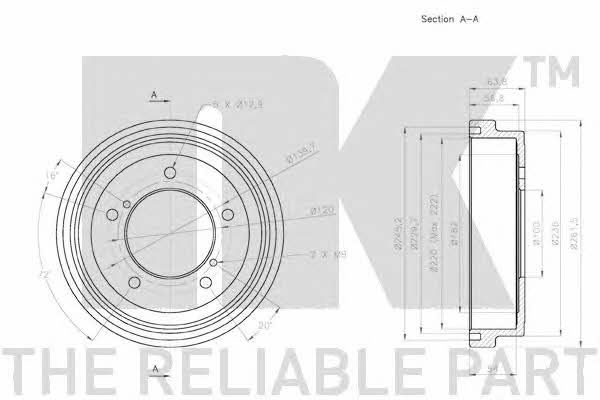 NK 255212 Brake drum 255212: Buy near me at 2407.PL in Poland at an Affordable price!