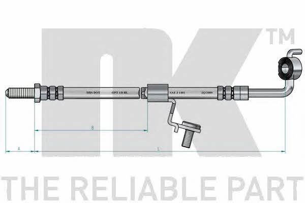 NK 8525117 Brake Hose 8525117: Buy near me in Poland at 2407.PL - Good price!