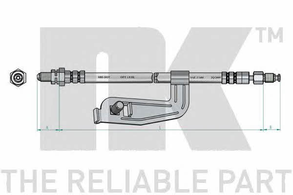 NK 852588 Brake Hose 852588: Buy near me in Poland at 2407.PL - Good price!