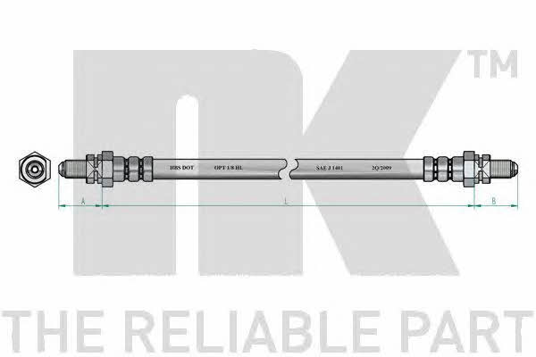 NK 852593 Brake Hose 852593: Buy near me in Poland at 2407.PL - Good price!