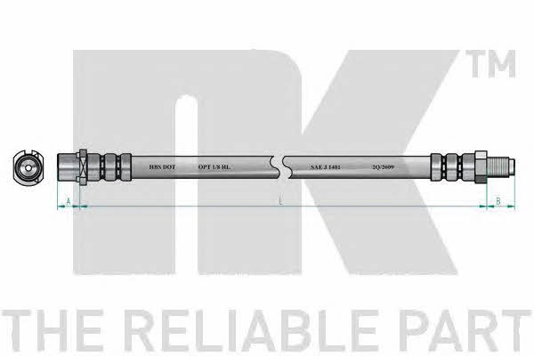 NK 853332 Bremsschlauch 853332: Kaufen Sie zu einem guten Preis in Polen bei 2407.PL!