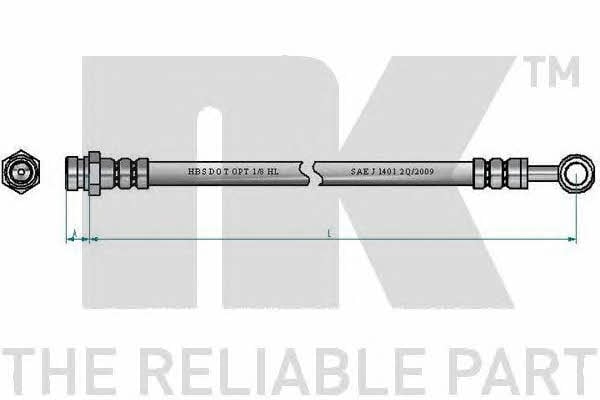 NK 853492 Brake Hose 853492: Buy near me in Poland at 2407.PL - Good price!