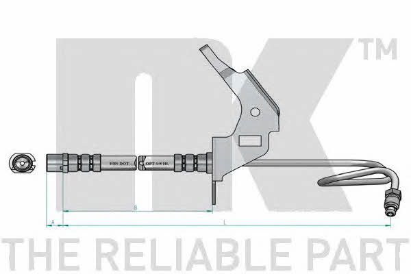 NK 853665 Bremsschlauch 853665: Kaufen Sie zu einem guten Preis in Polen bei 2407.PL!