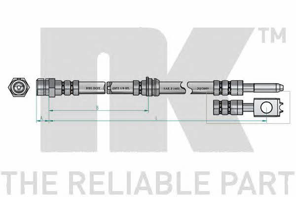 NK 854313 Bremsschlauch 854313: Kaufen Sie zu einem guten Preis in Polen bei 2407.PL!