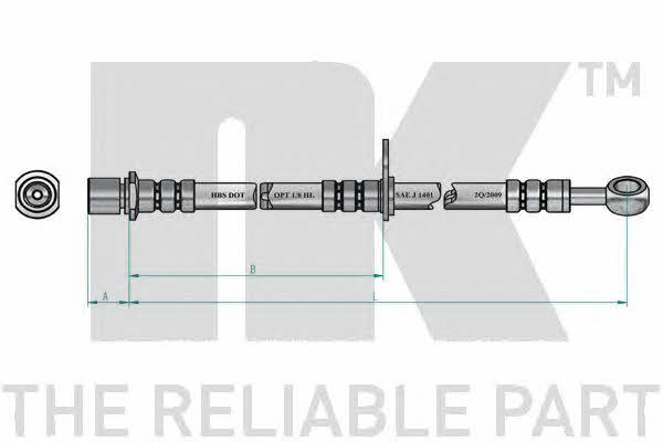 NK 854413 Тормозной шланг 854413: Отличная цена - Купить в Польше на 2407.PL!