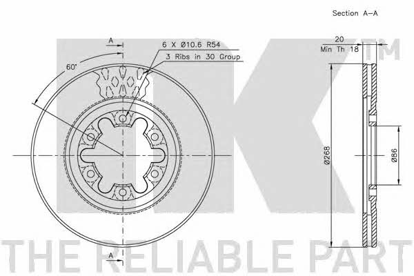 NK 203224 Тормозной диск передний вентилируемый 203224: Купить в Польше - Отличная цена на 2407.PL!