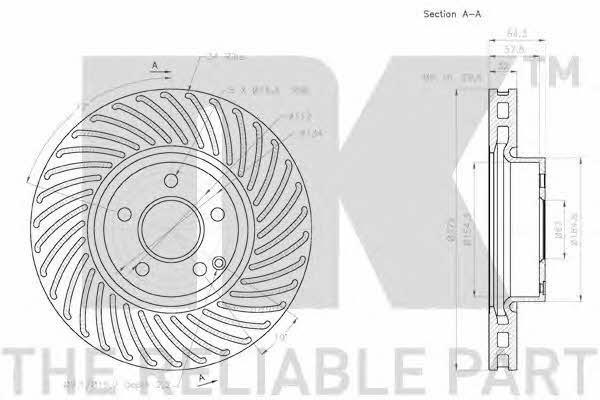 NK 2033103 Front brake disc ventilated 2033103: Buy near me in Poland at 2407.PL - Good price!